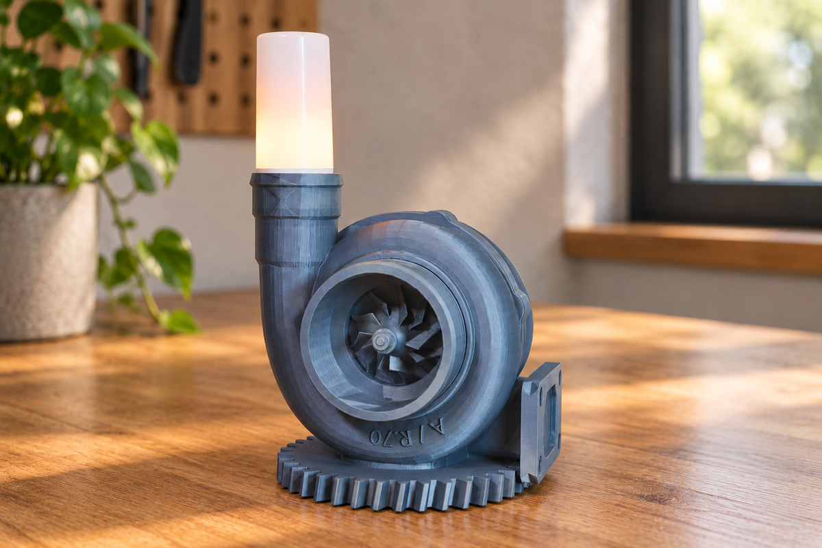 Maik3D Turbolader Lampe – LED-Deko für Auto-Fans aus 3D-Druck