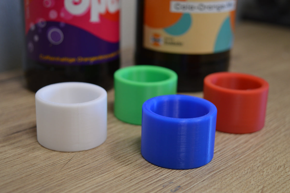 Maik3D Nachhaltige Flaschendeckel kompatibel mit Glasflaschen – 4er Set in