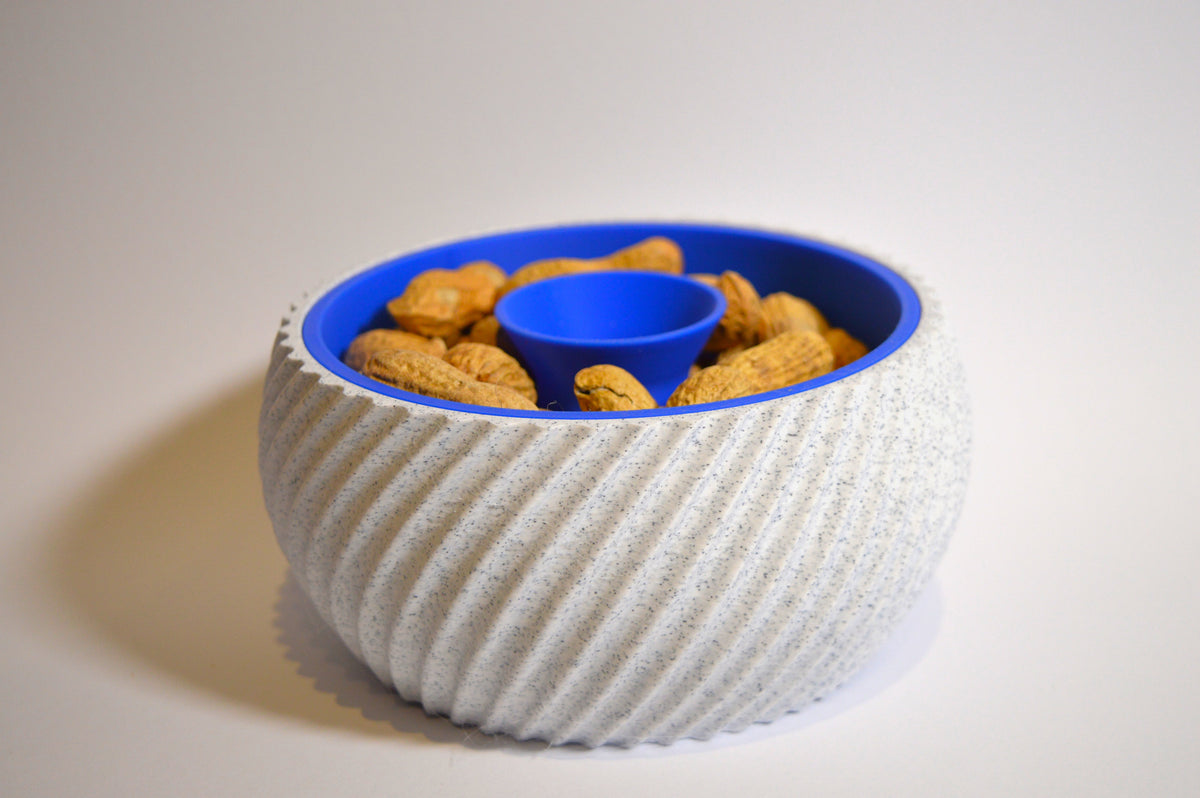 Maik3D Snack-Schale mit Abfallfach kompatibel mit Pistazien & Erdnüsse –