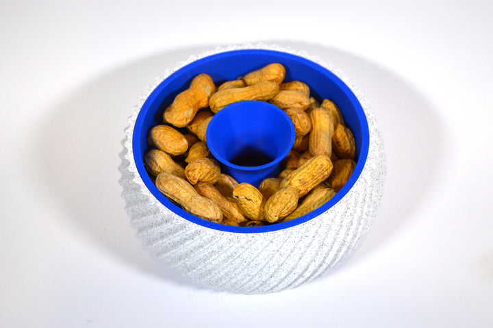 Snack-Schale mit Abfallfach für Erdnüsse, Pistazien, etc.