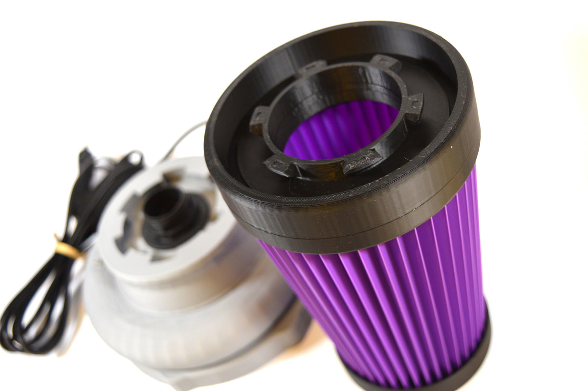 Maik3D Turbolader Lampe mit lila Luftfilter – LED-Deko für Auto-Fans
