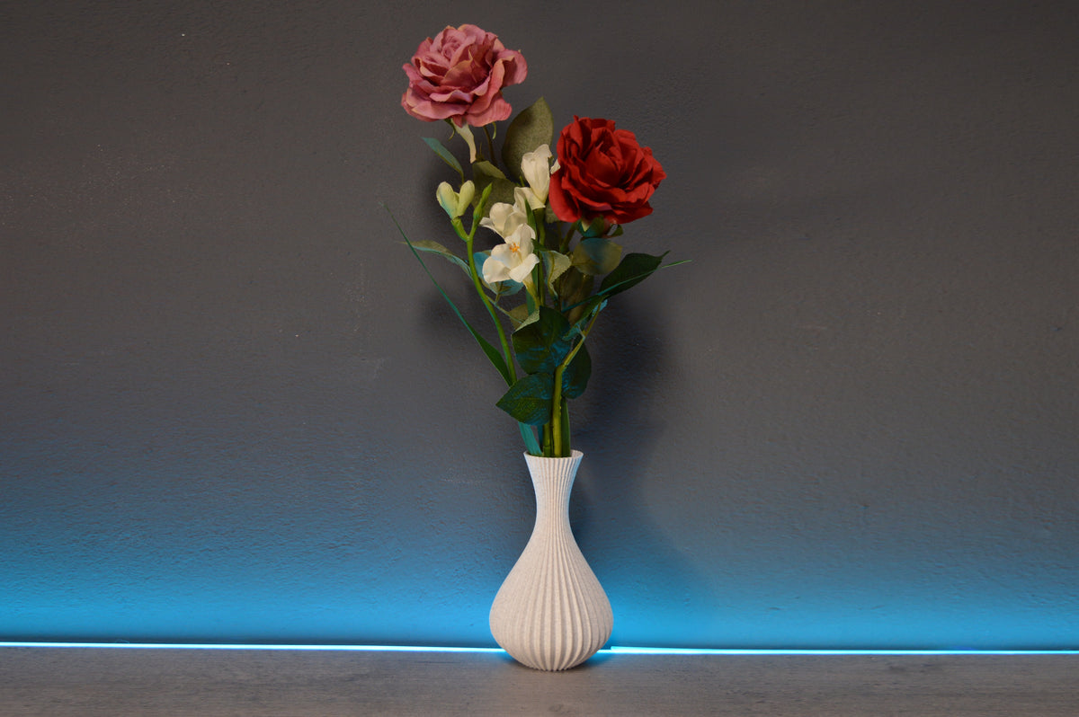 Maik3D Vase Solara – Sonnenstrahlen-Design Trockenblumen
