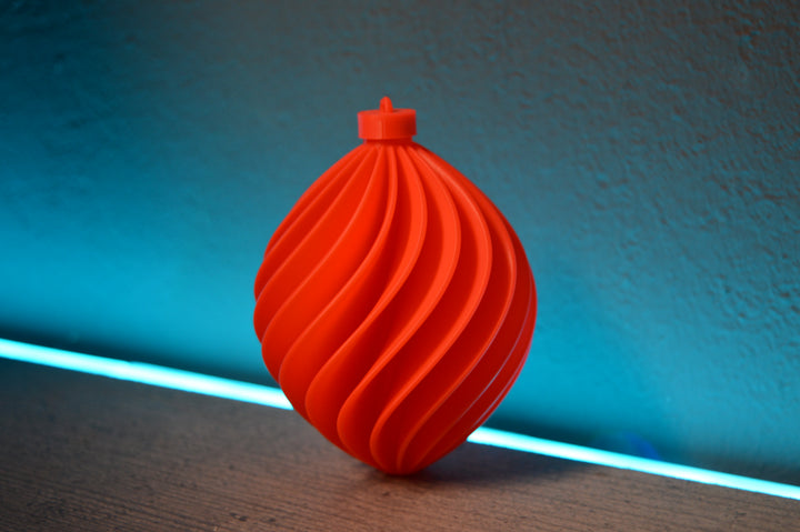 Christbaumkugel Rot moderne Weihnachtsdekoration aus nachhaltigen Rohstoffen - Maik Söllner