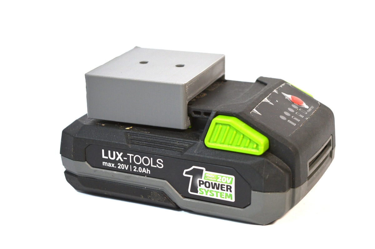Maik3D Robuste Akkuhalterung kompatibel mit LUX-TOOLS 18V