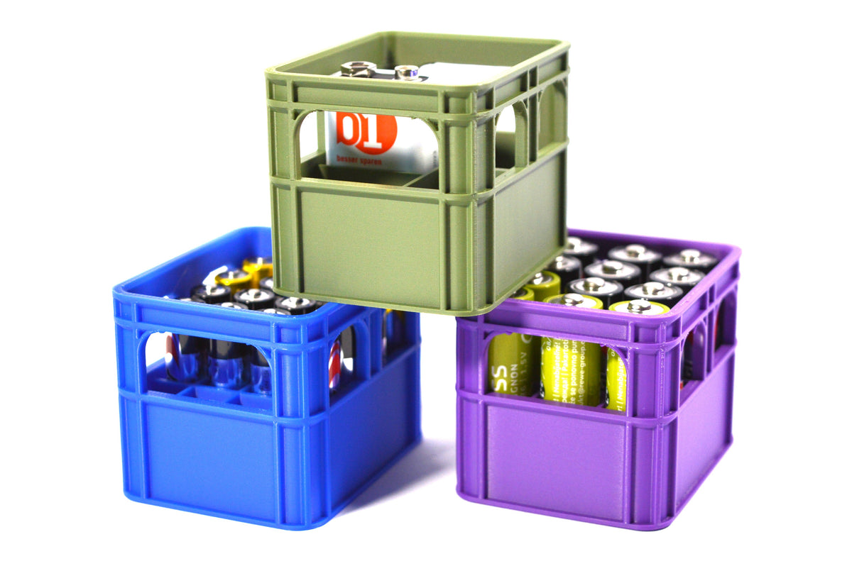 Maik3D 9V Block Batterie Aufbewahrungsbox 5er – Stapelbar