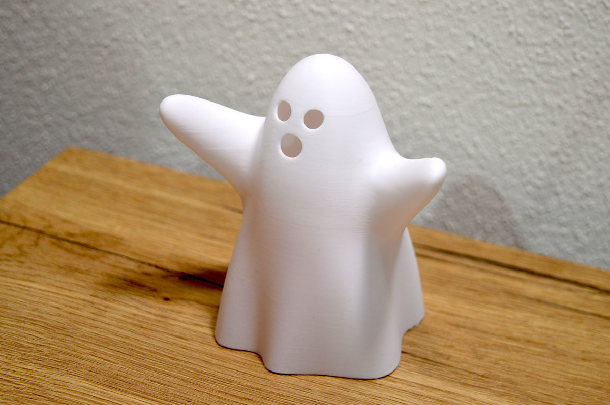 Maik3D Halloween Geist Deko "Klassisch" – Mit LED-Teelicht