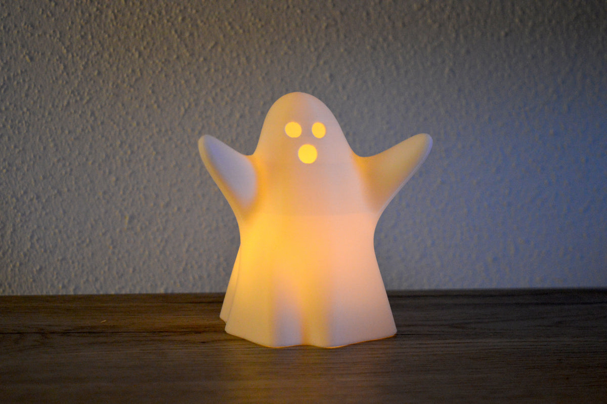 Maik3D Halloween Geist Deko "Klassisch" – Mit LED-Teelicht