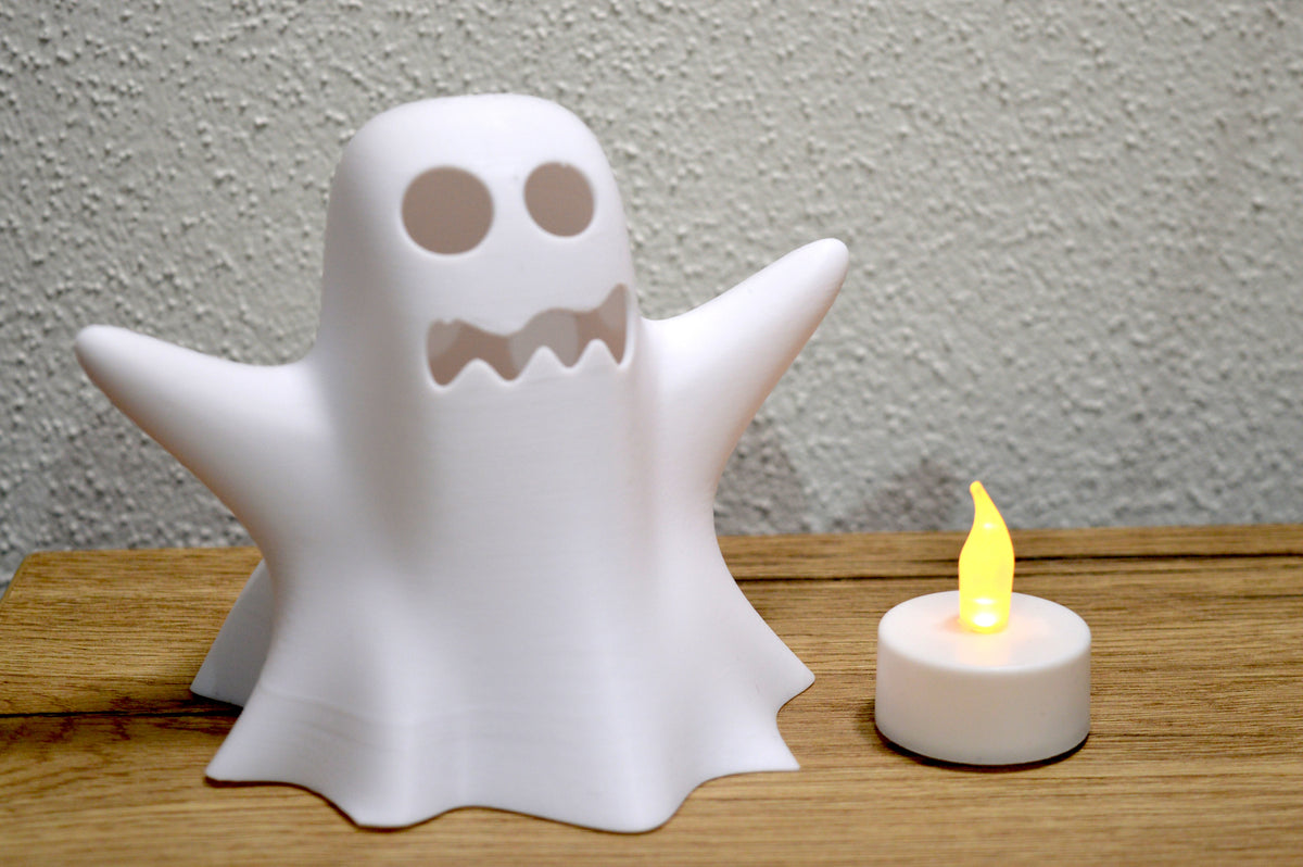 Maik3D Halloween Geist Deko "Spooky" – Mit LED-Teelicht