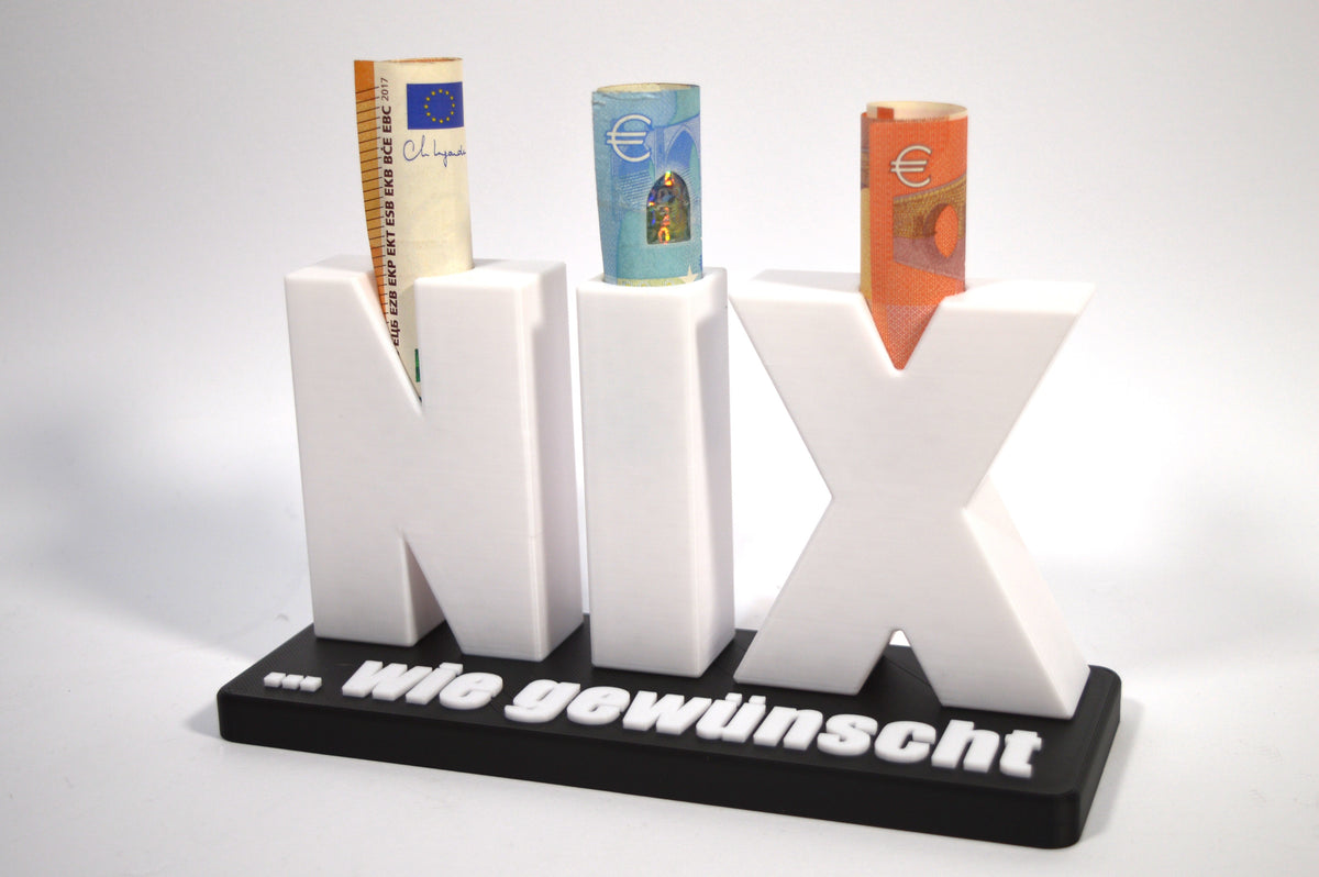 Maik3D Geldgeschenk „NIX" – Lustiges Geldgeschenk