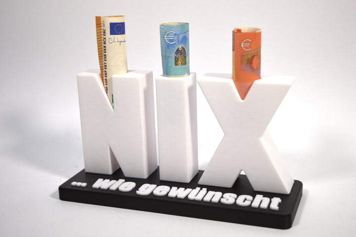 Maik3D Geldgeschenk „NIX" – Lustiges Geldgeschenk