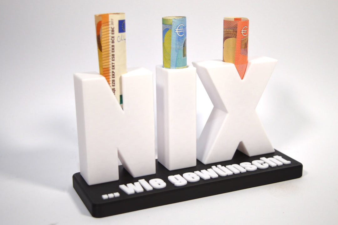 Maik3D Geldgeschenk „NIX" – Lustiges Geldgeschenk