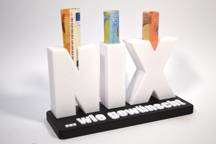 Maik3D Geldgeschenk „NIX" – Lustiges Geldgeschenk
