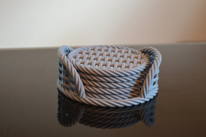 Maik3D Rattan-Untersetzer mit Halter – 5er Set