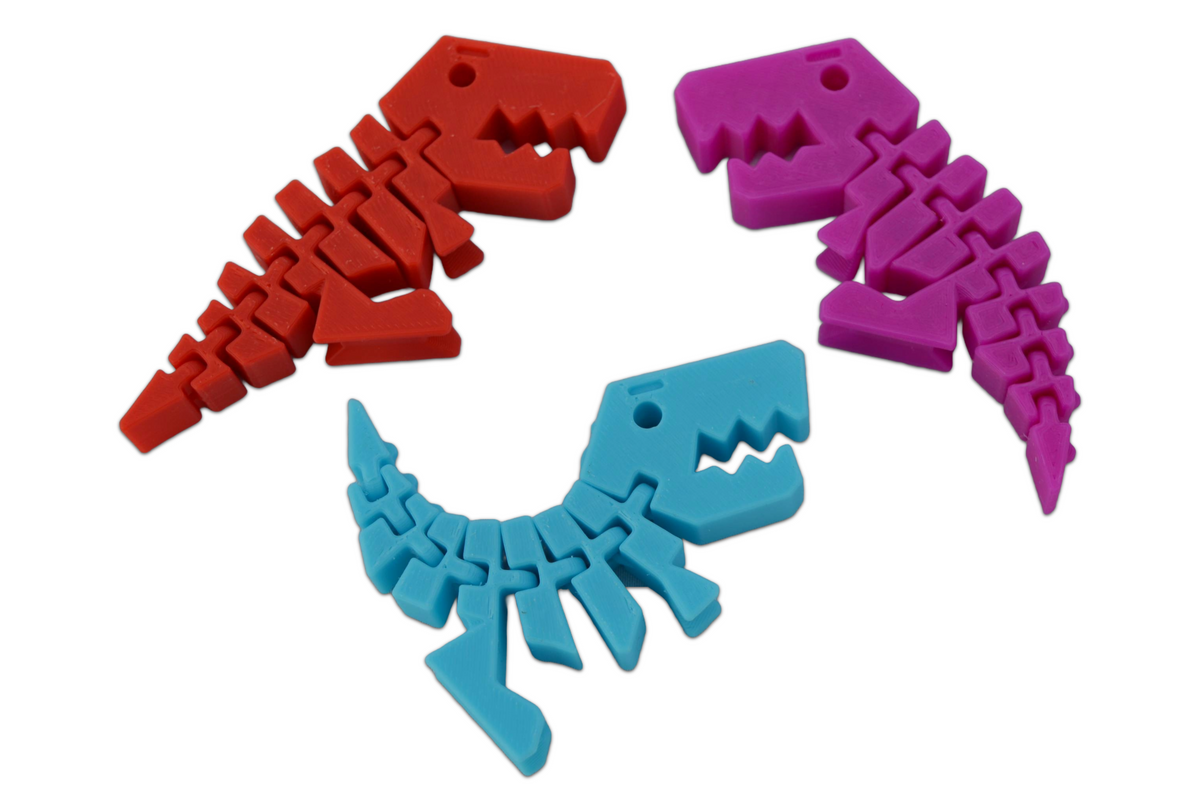 Maik3D Flexi Rex Schlüsselanhänger – Beweglich 3D-Druck