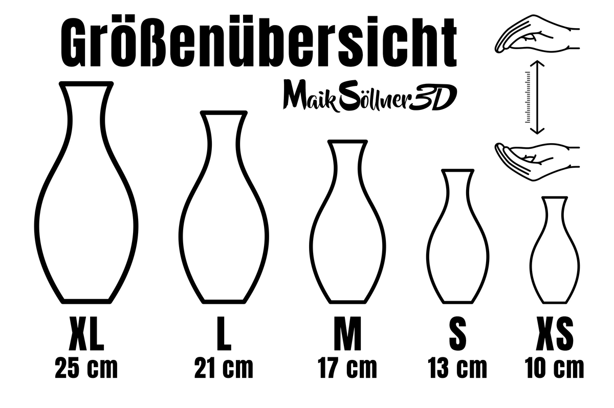Maik3D Vase Lunaris – Mond-Design für Trockenblumen