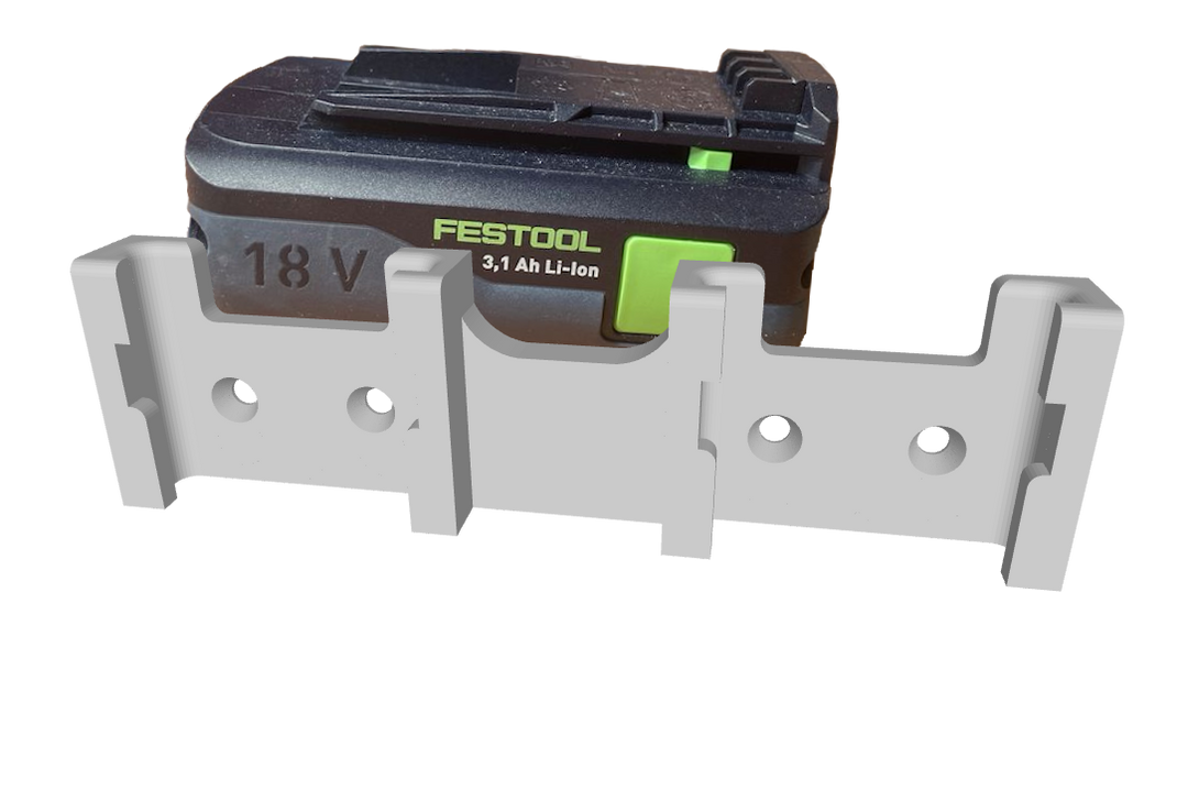 Maik3D Akkuhalterung kompatibel mit Festool 18V Akkus – Doppelhalterung