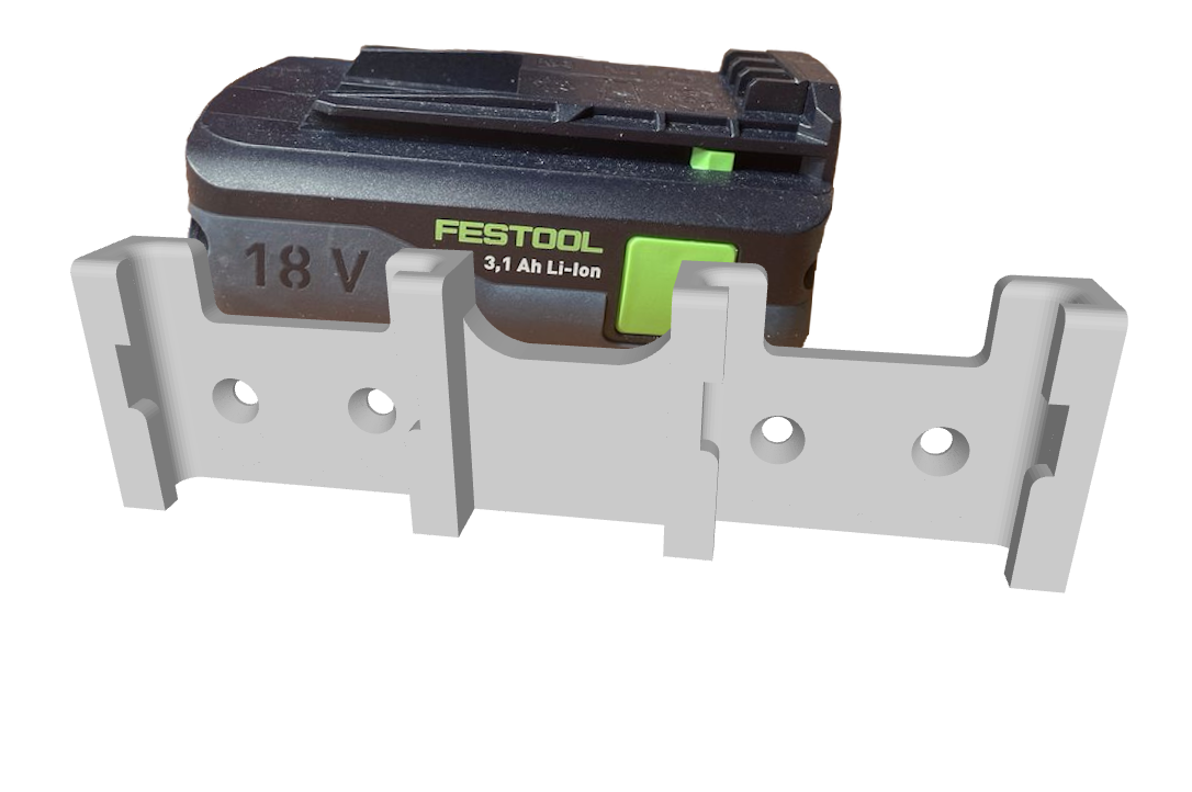 Maik3D Akkuhalterung kompatibel mit Festool 18V Akkus – Doppelhalterung