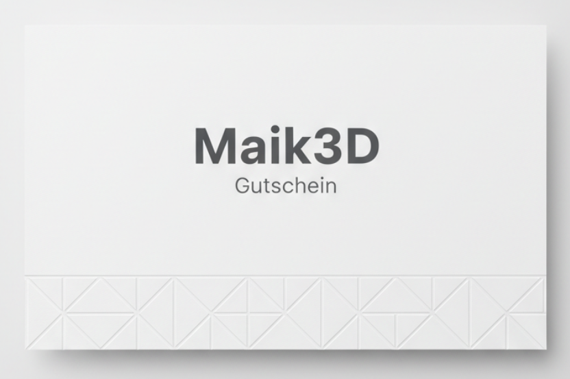 Maik3D Maik3D Geschenkgutschein - 3D-Druck Produkte verschenken